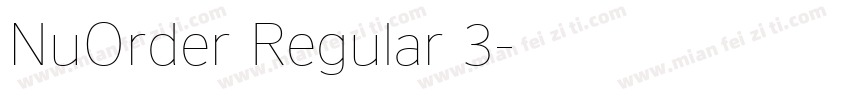 NuOrder Regular 3字体转换